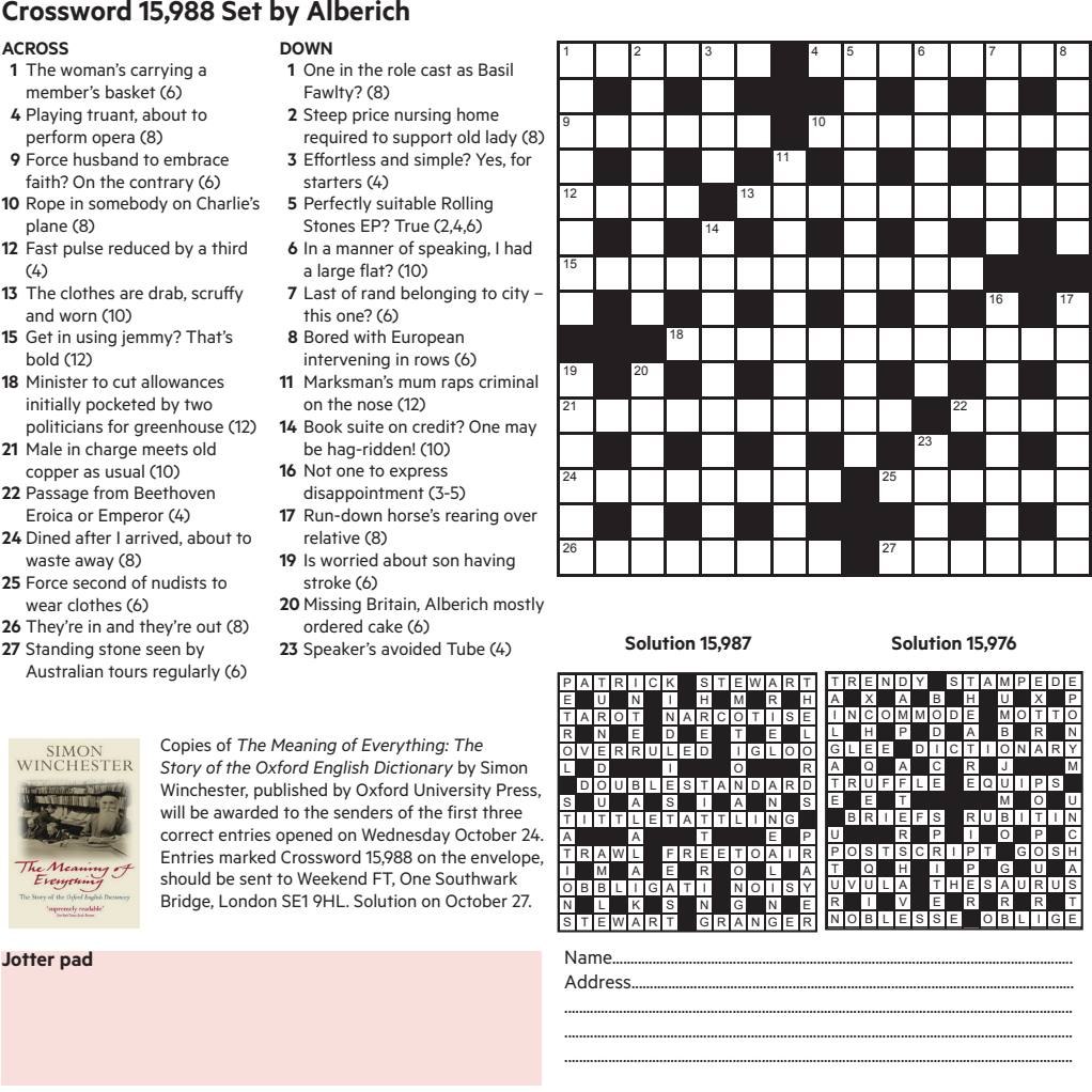 static image of crossword from the paper