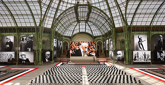 Karl Lagerfield memorial at the Grand Palais