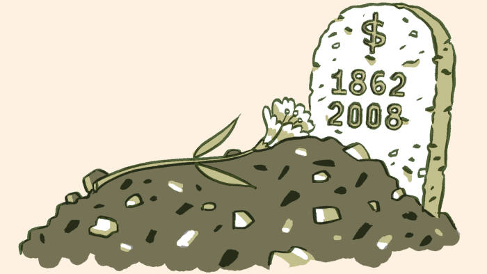 An illustration of a tombstone
