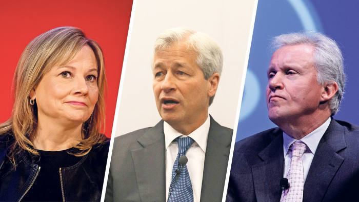 Secret meetings: Mary Barra, Jamie Dimon and Jeff Immelt, left to right, discussed improving shareholder relations