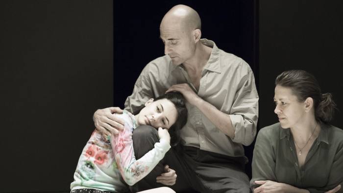 From left, Phoebe Fox, Mark Strong and Nicola Walker in 'A View from the Bridge'