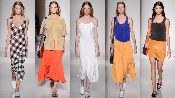 Designs from Victoria Beckham's SS16 collection