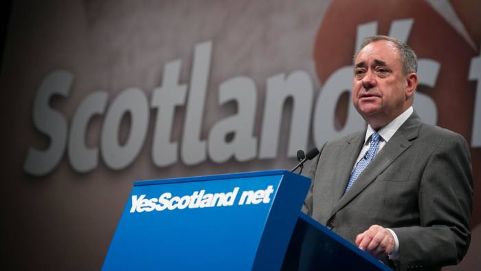 EDINBURGH, SCOTLAND - SEPTEMBER 11:  First Minister Alex Salmond speaks during a press conference at the Edinburgh International Conference Centre on September 12, 2014 in Edinburgh, Scotland. Voters will go to the polls a week today to decide whether Scotland should become an independent country and leave the United Kingdom.  (Photo by Matt Cardy/Getty Images)