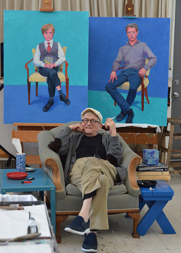 David Hockney at his studio in Los Angeles in March this year