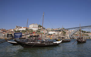 Rabelo boats on the river Douro in Porto
