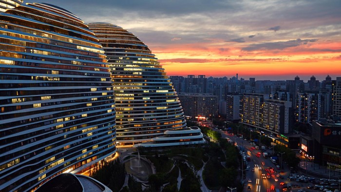 Wangjing’s Soho building: analysts fear areas such as the Beijing suburb face a perfect storm of overcapacity, demographic shifts and the potential for local debt crises