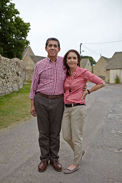 Joaquin Villalobos with his wife, Roxana, in Tackley, July 2015
