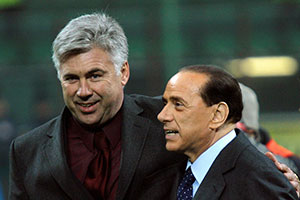 Ancelloti with Silvio Berlusconi