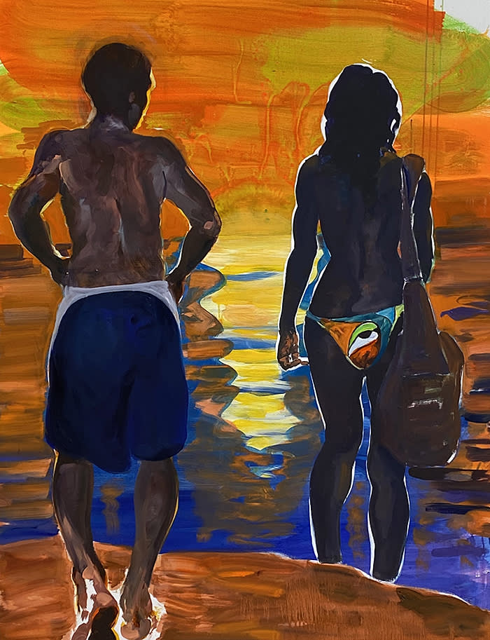 Eric Fischl Toward Days End: Looking Back 2020 oil and acrylic on linen 65 x 50 inches 165.1 x 127 cm signed, dated and titled Eric Fishl, 2019 Toward Days End: Looking Back (verso) (Inv #7802) Courtesy of artist and Skarstedt gallery