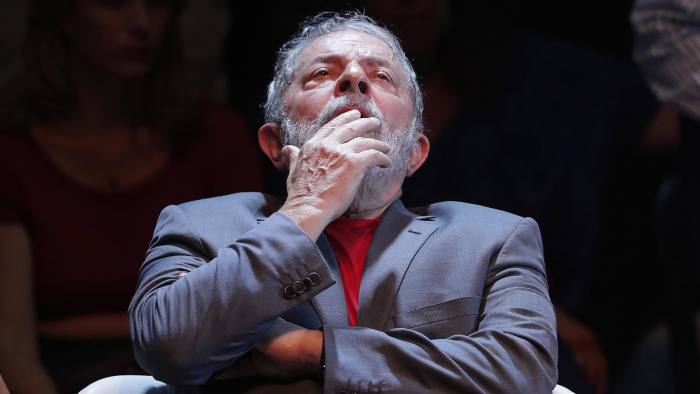 epa06711063 (FILE) - Former Brazilian President Luiz Inacio Lula da Silva attends an act in defense of democracy in Rio de Janeiro, Brazil, 02 April 2018 (reissued 04 May 2018). The Supreme Court of Brazil (STF) set on 04 May 2018, the deadline for five of its judges to pronounce their electronic voting in a virtual trial that could see Lula released. The trial began in the early hours of 08 May 2018, after the case's instructor, Judge Luiz Edson Fachin, the first to cast the vote, presented Lula's defense request to release the from prison, media reported. Lula has been imprisoned on corruption allegations in Curitiba since 07 April 2018. EPA/ANTONIO LACERDA