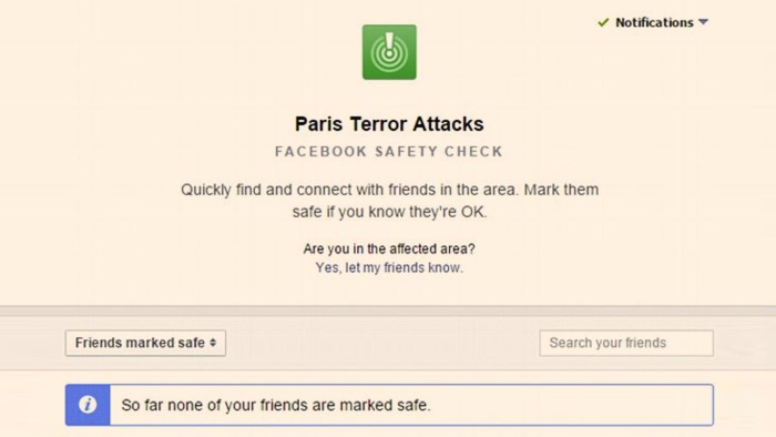 Facebook's safety alert system