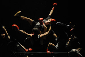 Dancers at a 'Boxe Boxe' performance