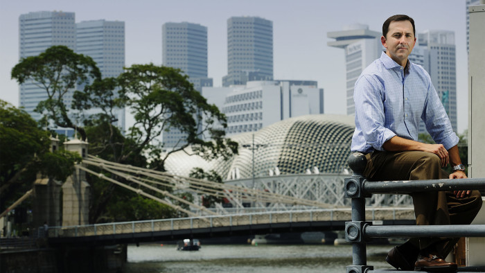 David Woodward, executive at Linkedin.com, poses for a portrait in the central business district of Singapore