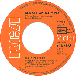 'Always On My Mind' vinyl