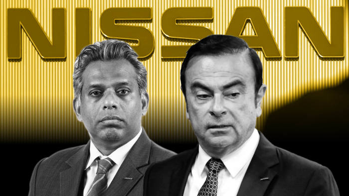 Hari Nada, left, is one of the most influential executives at Nissan and worked on a secret investigation into alleged wrongdoing by Carlos Ghosn, right