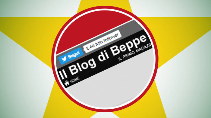 Screenshot of Beppe Grillo's blog