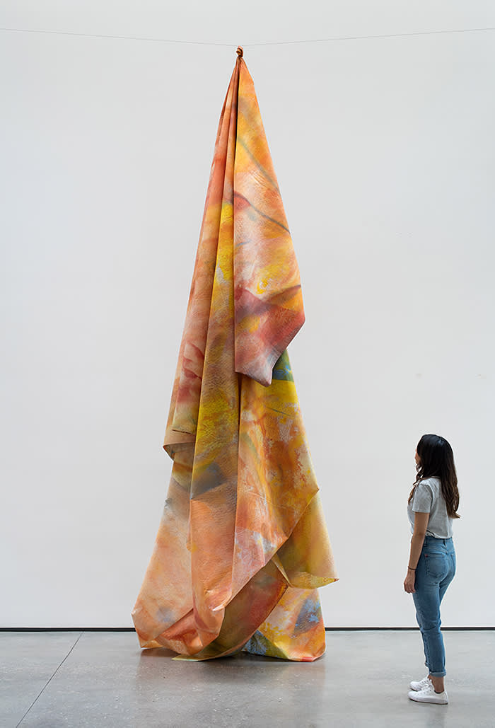 Sam Gilliam Untitled, 2011 acrylic on polypropylene installation dimensions variable approximate installation dimensions: 182 x 54 x 47 inches (462.3 x 137.2 x 119.4 cm) (Inv# SG 15.167) Photography: Brian Forrest Courtesy of David Kordansky Gallery, Los Angeles, CA