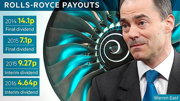 Warren East, the chief executive officer of Rolls-Royce, and the dividend payouts