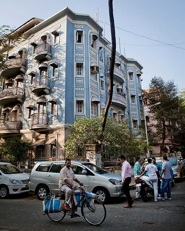 Mumbai, India- 12 March 2016: Old Architecture in Colaba in South Bombay.