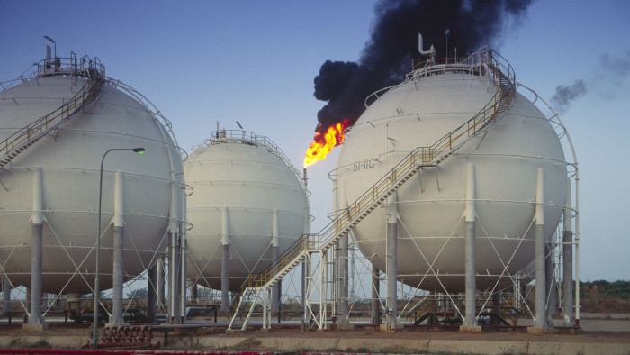 Oil and petrochemical refinery, Kaduna, Nigeria. (Photo by Andrew Holt/Construction Photography/Avalon/Getty Images)