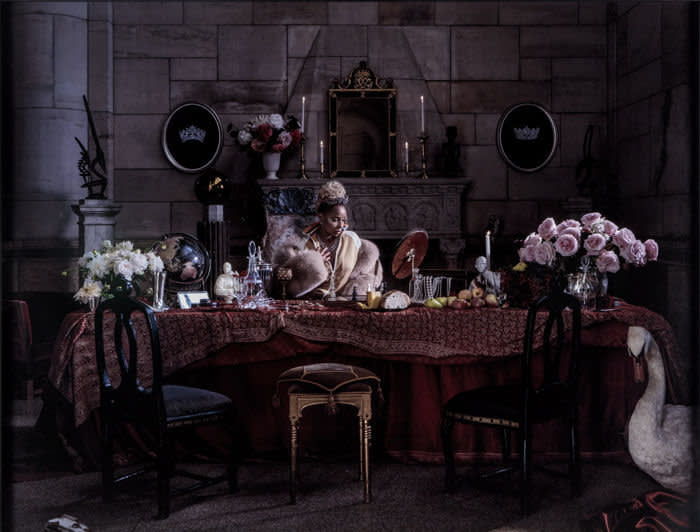 Carrie Mae Weems
Queen B, 2018/19
Archival digital print
Unframed dimensions: 50 × 63 inches
Produced for CalArts by Lisa Ivorian-Jones
Photo: Joshua White / JWPictures.com