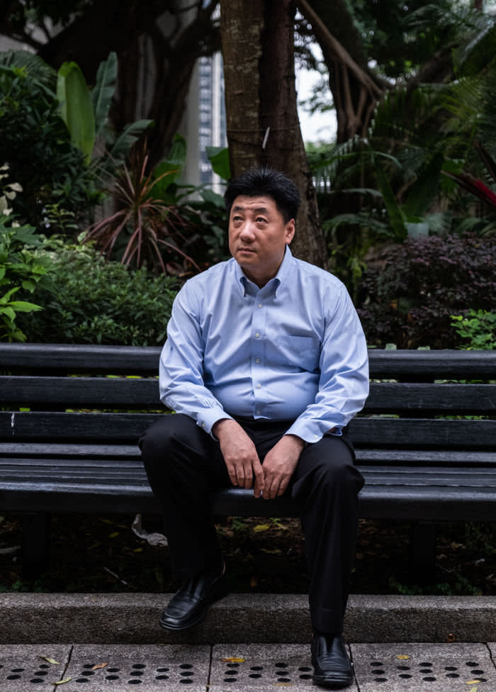 Bao Pu poses for photograph at a Hong Kong Park, Hong Kong on 21 May, 2019. Lam Yik Fei/ Financial Times