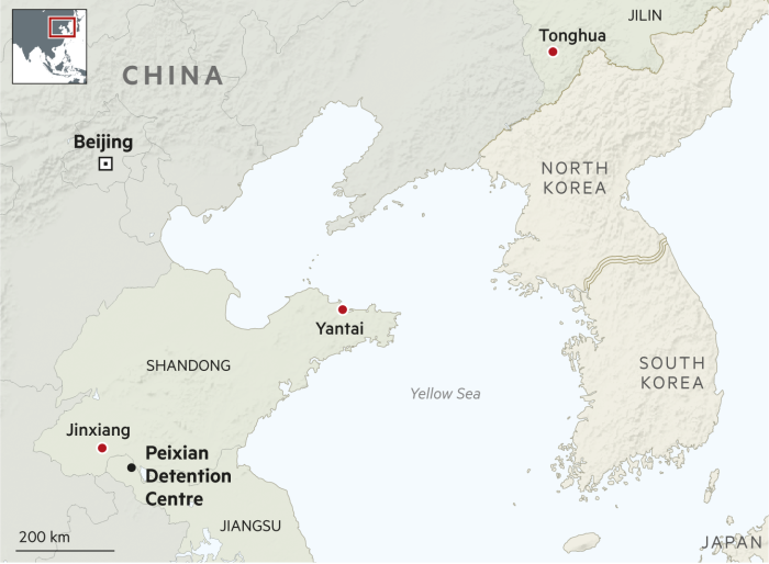 China prisons map