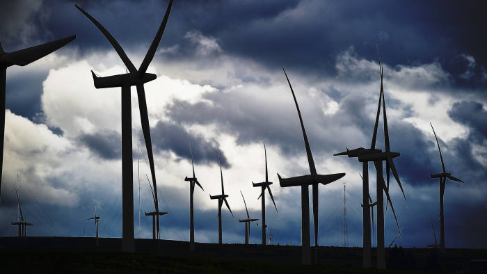 EAST KILBRIDE, SCOTLAND - JULY 17: Wind turbines are seen at Whitelees wind farm on July 17, 2015 in East Kilbride, Scotland. According to a trade body Scottish councils could lose out on an estimated ?44m of income over the next 20 years if changes are made to wind farm subsidies. (Photo by Jeff J Mitchell/Getty Images)