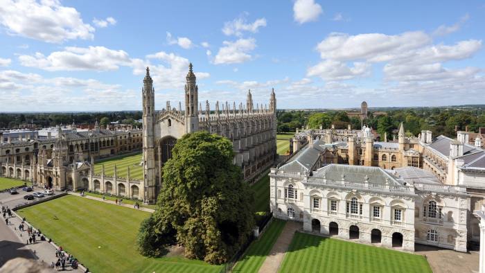 A view of Cambridge University (King's College), Cambridgeshire, England.