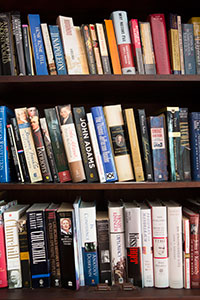 Rao Yi's shelf of historical books in English