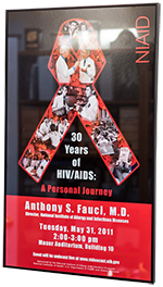 A 2011 poster from one of his HIV/Aids speaking engagements