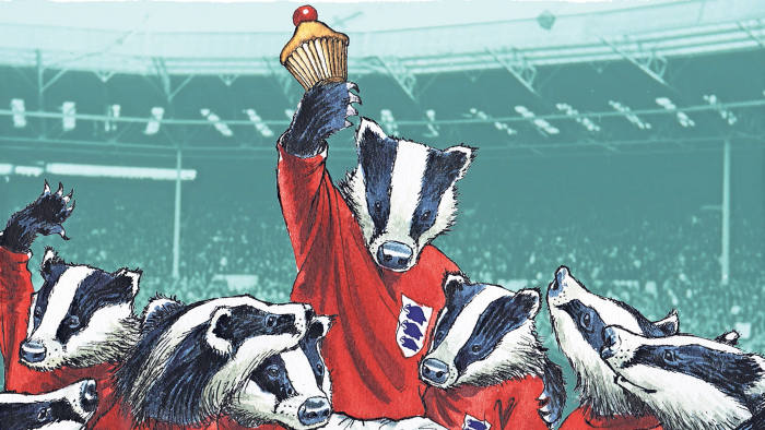 An illustration of badgers