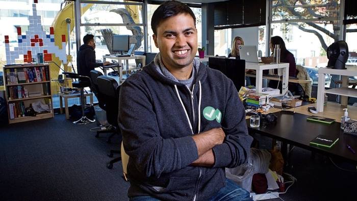 Bhavin Parikh, co-founder and CEO of Magoosh, talks about the company which offers online help to students taking tests such as GMAT exams, at the Magoosh offices in Berkeley, California, Tuesday, November 17, 2015. Thor Swift for the Financial Times