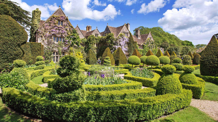 Abbey House, an 11-bedroom manor house in Malmsbury, Wiltshire, £3.25m through Strutt & Parker. Thanks to the fall in sterling, it is now 11 per cent cheaper for dollar buyers