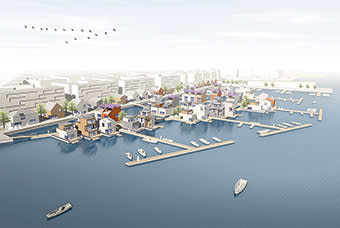 CGI of Helsinki’s floating home project