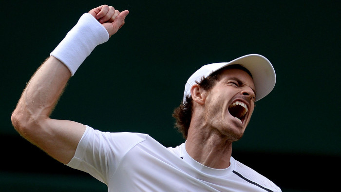 Andy Murray celebrates winning the Men's Singles Final on day thirteen of the Wimbledon Championships at the All England Lawn Tennis and Croquet Club, Wimbledon. PRESS ASSOCIATION Photo. Picture date: Sunday July 10, 2016