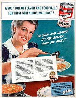 Advertisement for Campbells vegetable soup