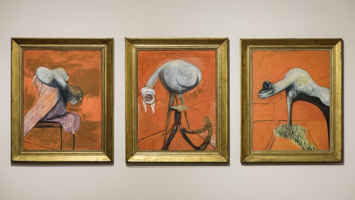 Three Studies for Figures at the Base of a Crucifixion c.1944 by Francis Bacon, on display in Francis Bacon: Invisible Rooms from 18 May until 18 September 2016