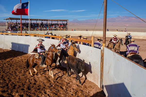  Locals attend a rodeo outside San Pedro de Atacama