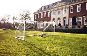 Goalposts and football used by John Kerry and Sergei Lavrov between meetings