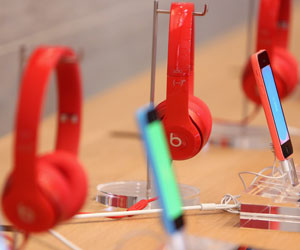 Red Beats by Dre headphones