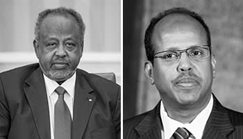 From left: Djibouti’s president Ismaïl Omar Guelleh seeks re-election this month; foreign minister Mahmoud Ali Youssouf