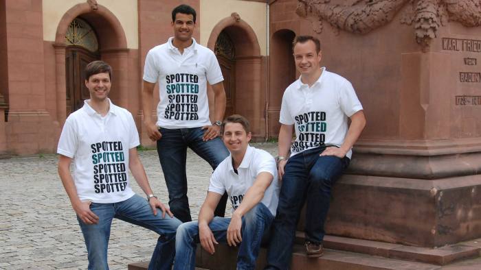 Mannheim Business School MBA graduates: Moritz Hertler, Alistair Bruce, Christian Uhrich and Stefan Reuter