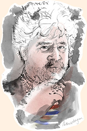 Illustration of Pedro Almodóvar