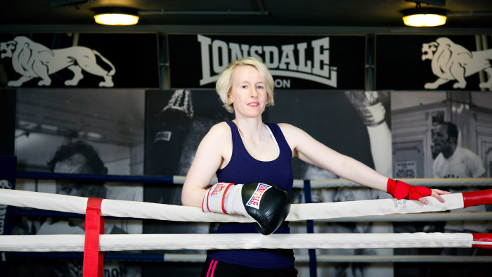 opera composer Jennifer Walshe in boxing gear