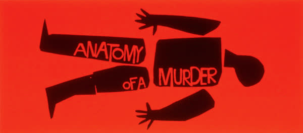 Poster design by Saul Bass for Otto Preminger's 1959 film,  "Anatomy of a Murder"