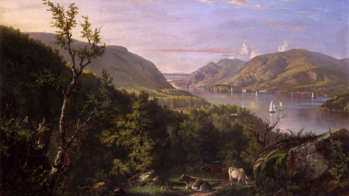 ‘View of the Highlands from West Point’ (1862) by John Ferguson Weir