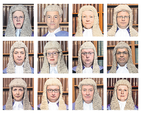 A selection of the circuit judges sworn in at the Royal Courts of Justice over the past 15 months