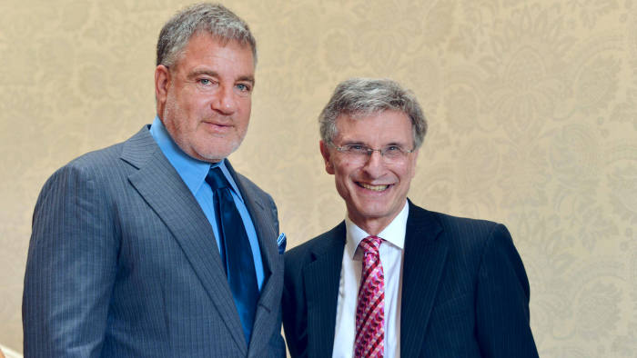 26/09/13. THE OFER FAMILY DONATE £25MILLION TO THE LONDON BUSINESS SCHOOL IN HONOUR OF SAMMY OFER. PICTURE SHOWS IDAN OFER WITH THE DEAN OF THE LONDON BUSINESS SCHOOL; ANDREW LIKIERMAN. CREDIT: DANIEL LYNCH. 07941 594 556. www.lynchpix.co.uk