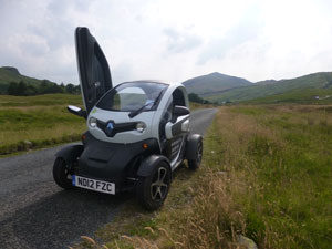 An electric Renault Twizy